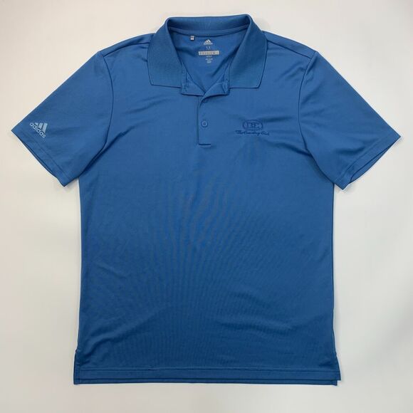 Adidas Golf Polo Shirt Mens M Medium Astral Blue Embroidered Front Performance - Picture 2 of 11